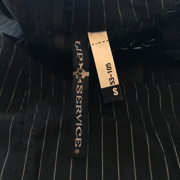 Gangsta Pranksta Pinstripe Keyhole Top - Picture 7 of 8